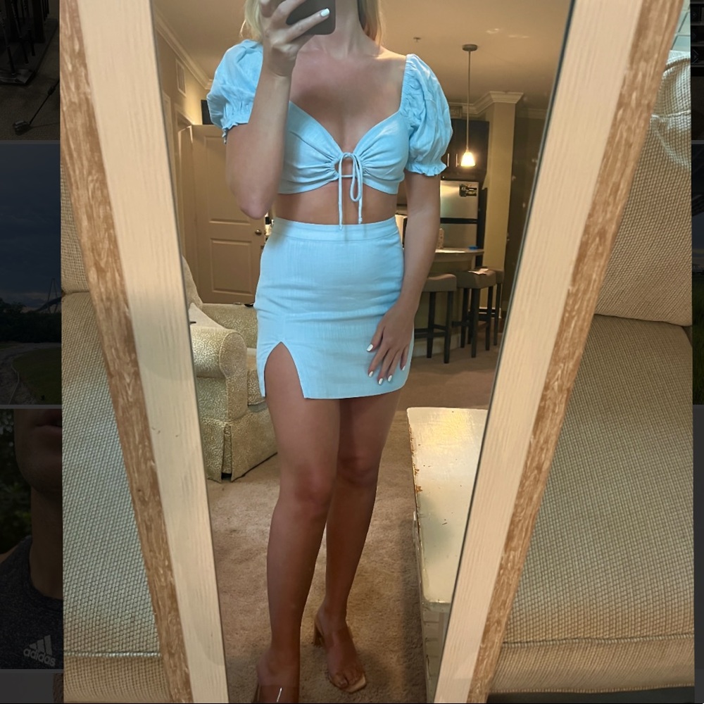 Always Angelic Blue Two Piece Set